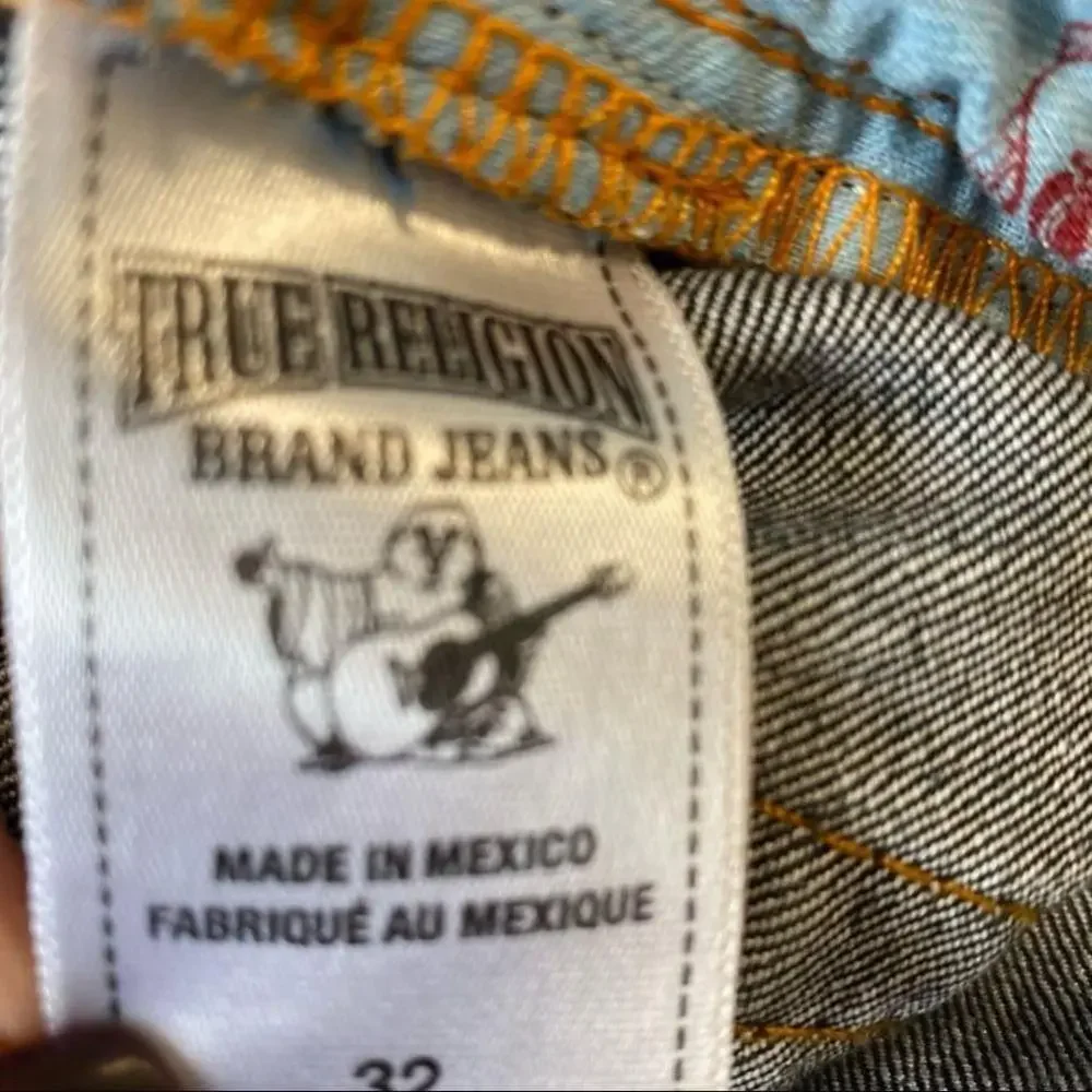 True Religion Ricky Straight - Dark/Black Denim - 32/30 COI Mexico